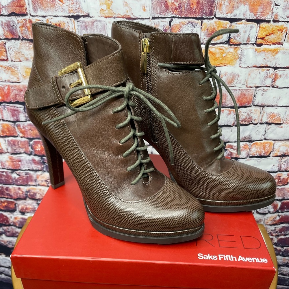 Saks fifth Ave brown booties